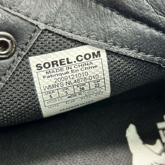 Sorel Women's Chukka Boots Size 5 Black Leather Lace-Up Casual **NO LACES** - Picture 13 of 13